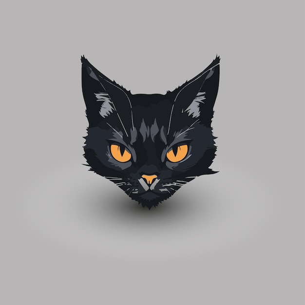 vector_art_of_a_cat_face_to_face_gray_and_yallow_ayes_01eps