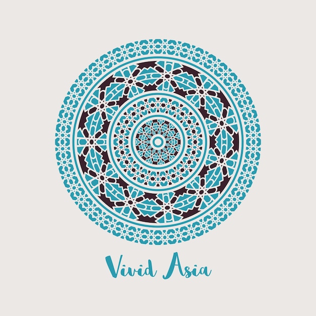 Vector asian mandala fundo.