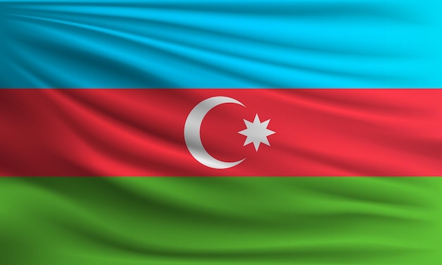 Vector bandeira do Azerbaijão com uma palma