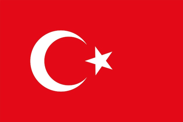 Vetor vector bandeira nacional turca bandeira da turquia