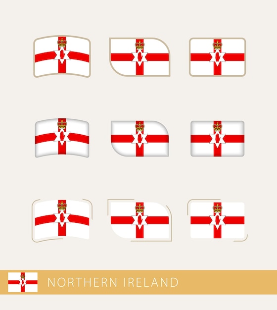 Vector bandeiras da coleção da irlanda do norte de bandeiras da irlanda do norte