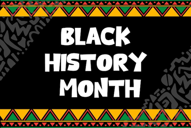 Vetor vector black history month post de banner de mídia social de fundo
