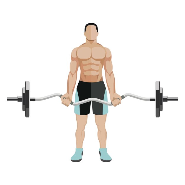 Vetor vector bodybuilder12