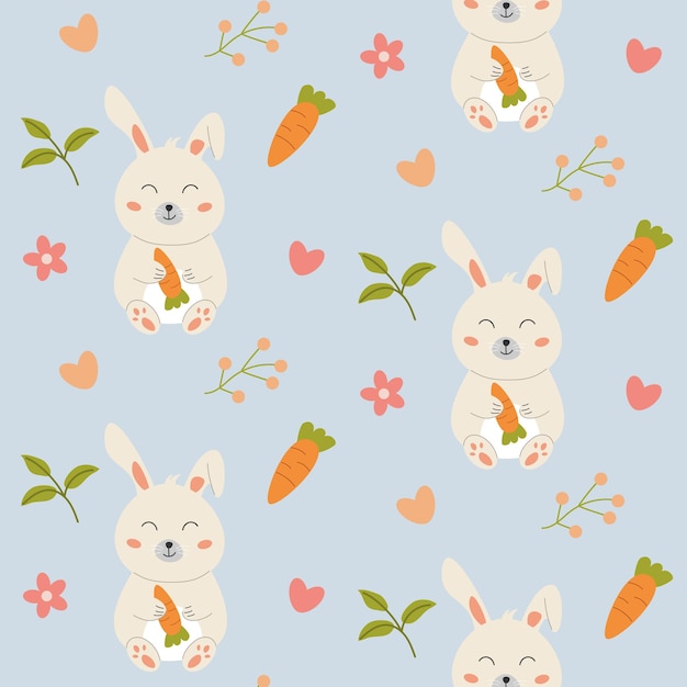 Vector bonito desenho de coelho de desenho animado