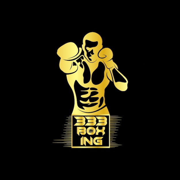 Vetor vector boxing e logotipo esportivo