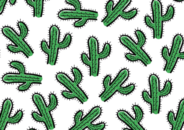 Vector cactus design de padrão de cacto