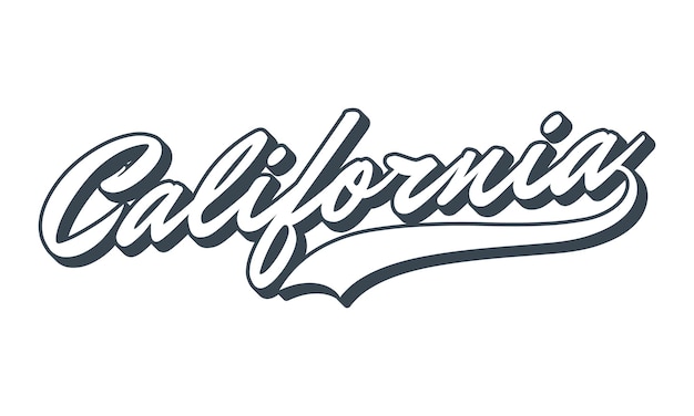 Vector california projeto de tipografia de texto para camiseta capuz gorra de beisebol jaqueta e outros usos vetor