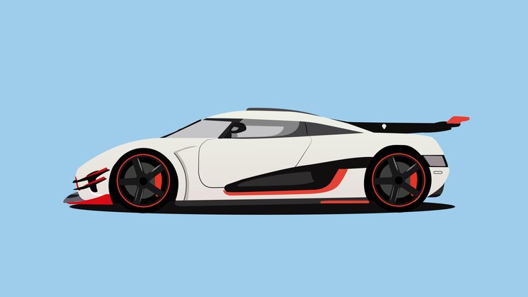 Vetor vector carro desportivo jdm branco