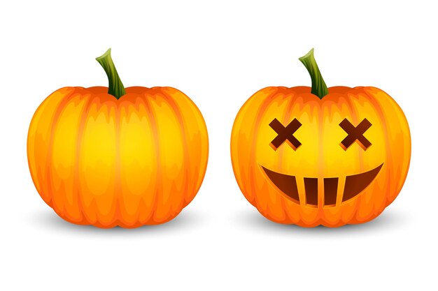 Conjunto De Rostos Assustadores E Engraçados Para Abóbora Ou Fantasma De  Halloween. Expressões Faciais De Jackolantern. Faces De H Ilustração do  Vetor - Ilustração de olhos, fantasma: 224078009