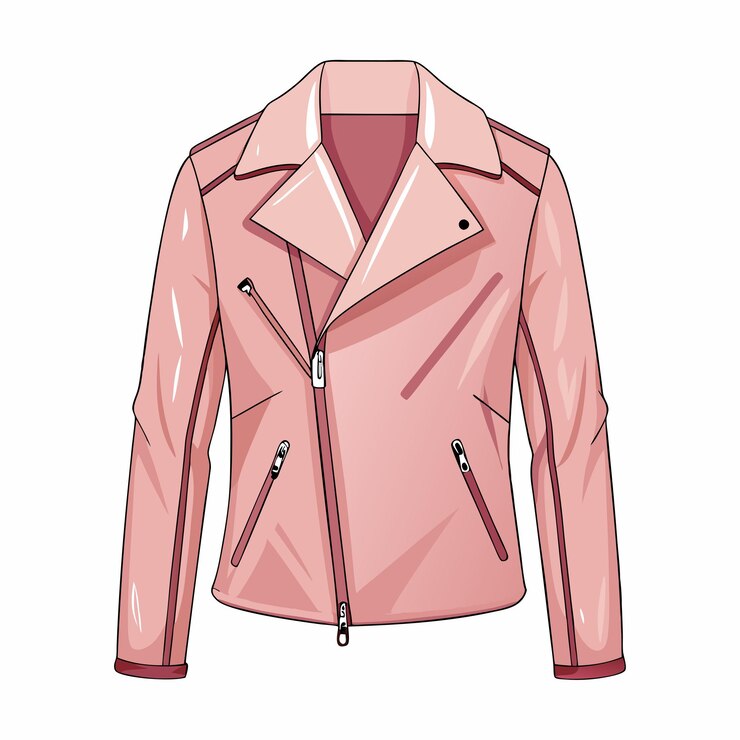 Vetor vector cartoon rosa mulheres motocicleta jaqueta de couro 17