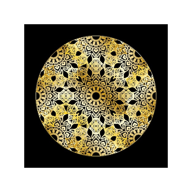 Vector círculo abstrato redondo estilo mandala de luxo