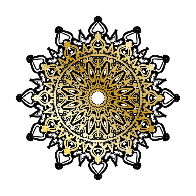 Vector círculo abstrato redondo estilo mandala de luxo