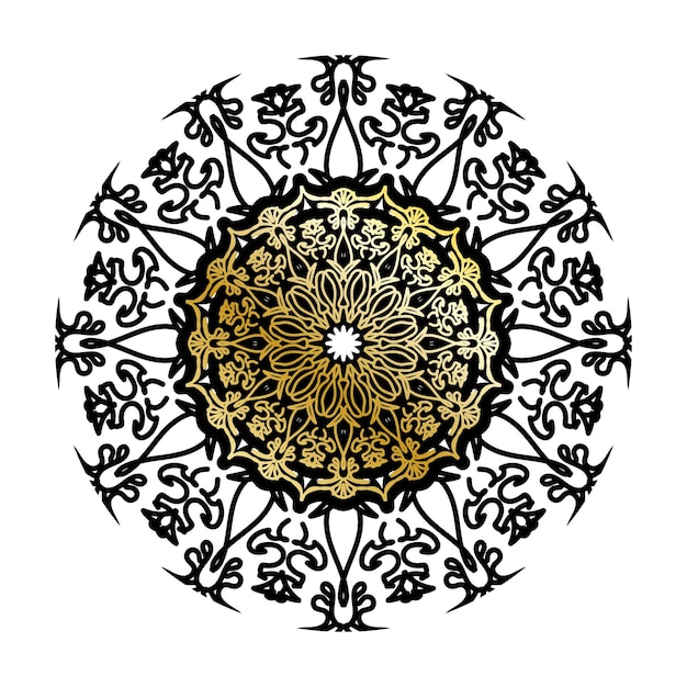 Vector círculo abstrato redondo estilo mandala de luxo