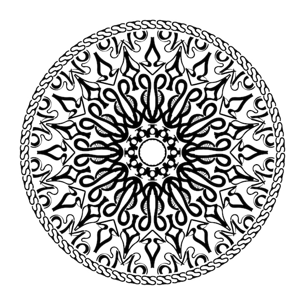 Vector círculo abstrato redondo estilo mandala