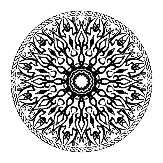 Vector círculo abstrato redondo estilo mandala