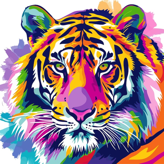 Vetor vector_colorful_tiger_in_pop_art_style (em inglês)