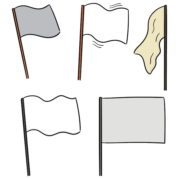 Vetor vector conjunto de bandeiras