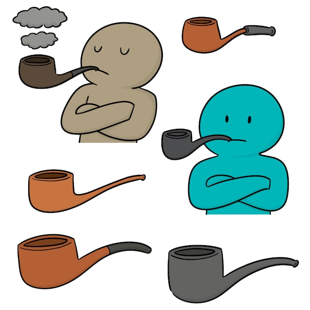 Vector conjunto de cachimbo