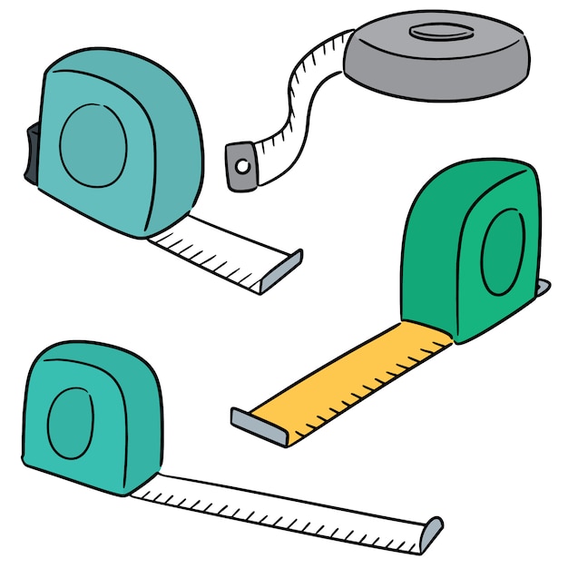 Vetor vector conjunto de fita métrica