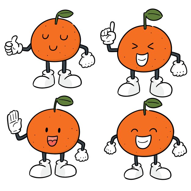 Vector conjunto de laranja