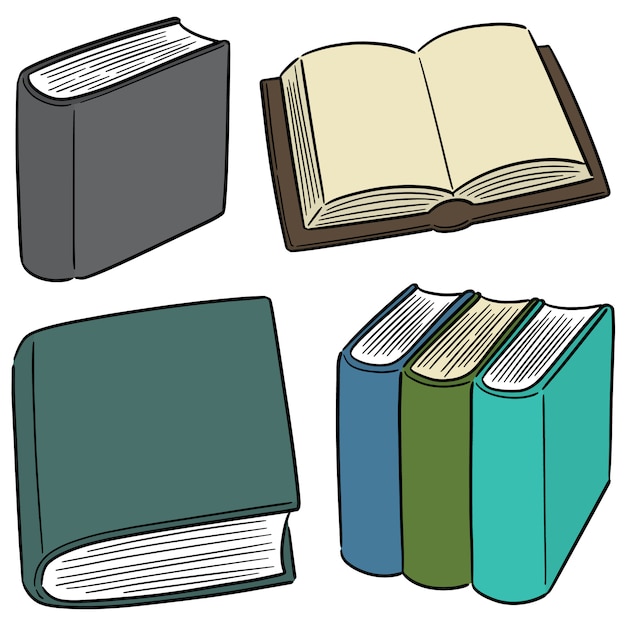 Vector conjunto de livro