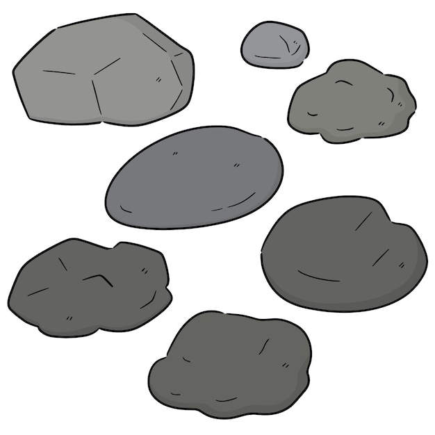 Vector conjunto de pedra