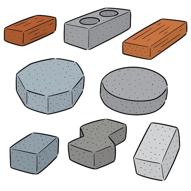 Vector conjunto de tijolos