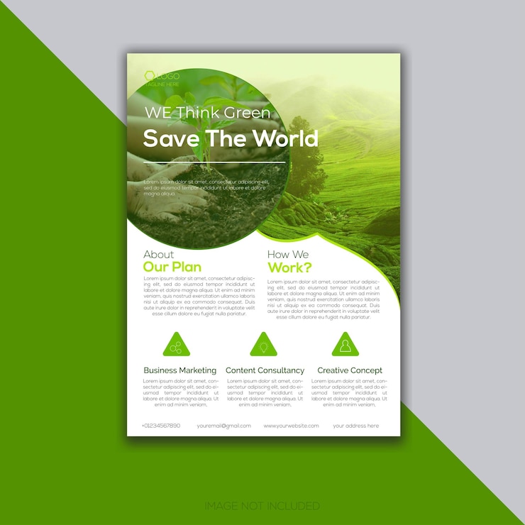 Vetor vector corporativo natureza única flyer da empresa design ou modelo de design de cartaz e brochura
