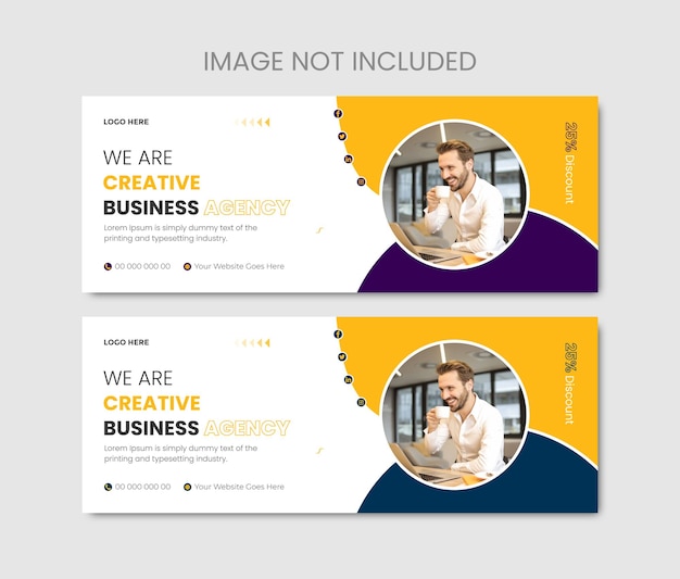 Vector criativo corporativo Facebook design de capa amp nós somos agência de negócios criativos