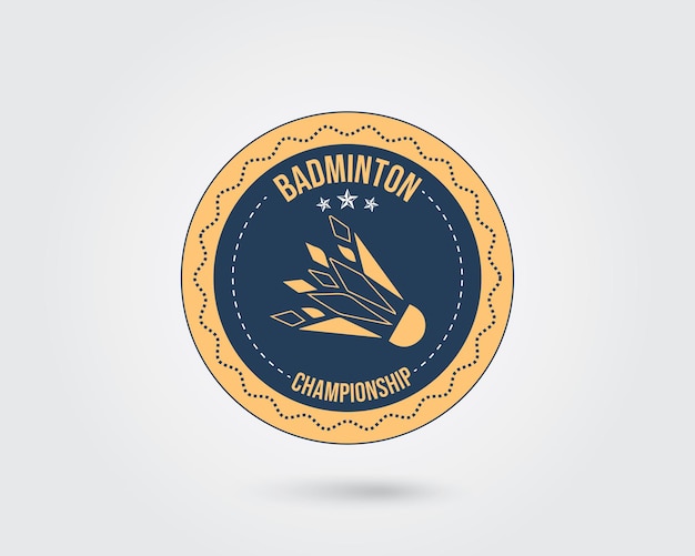 Vetor vector criativo do logotipo do clube desportivo de badminton