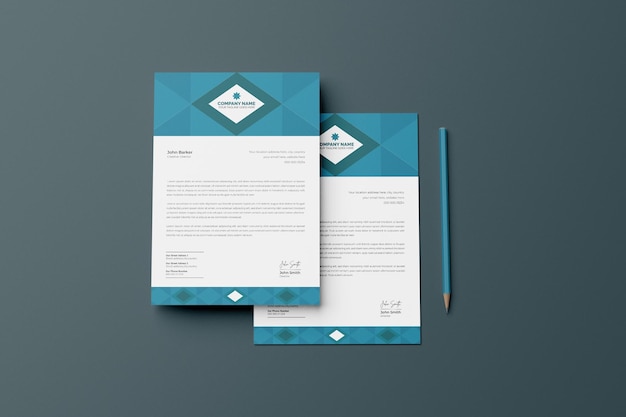 Vector criativo modelo moderno de negócios e papel timbrado corporativo