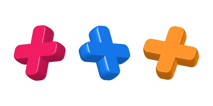Vetor vector d mais símbolos isolados