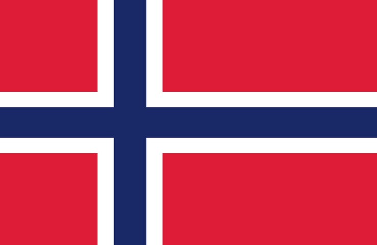 Vetor vector da bandeira nacional da noruega