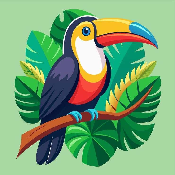Vetor vector de adesivo de pássaro bonito