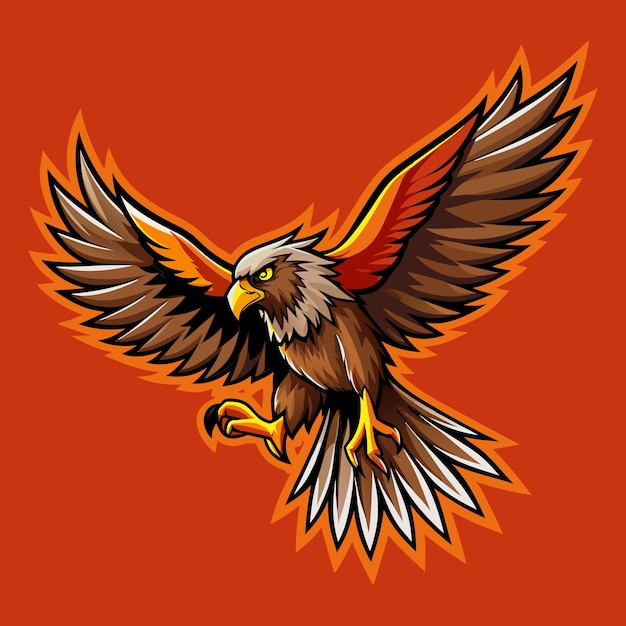 Vector de águia voadora