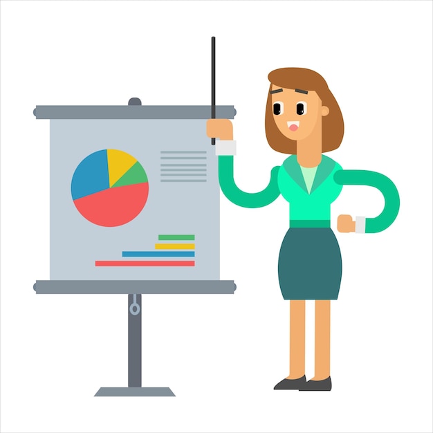 Vector de apresentação feminina