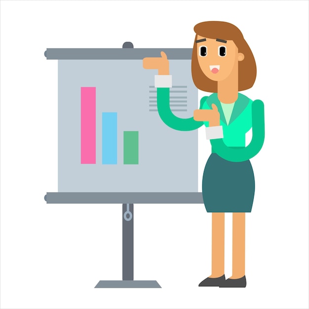 Vector de apresentação feminina