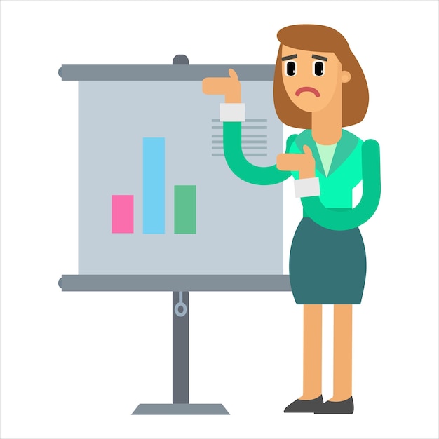 Vector de apresentação feminina