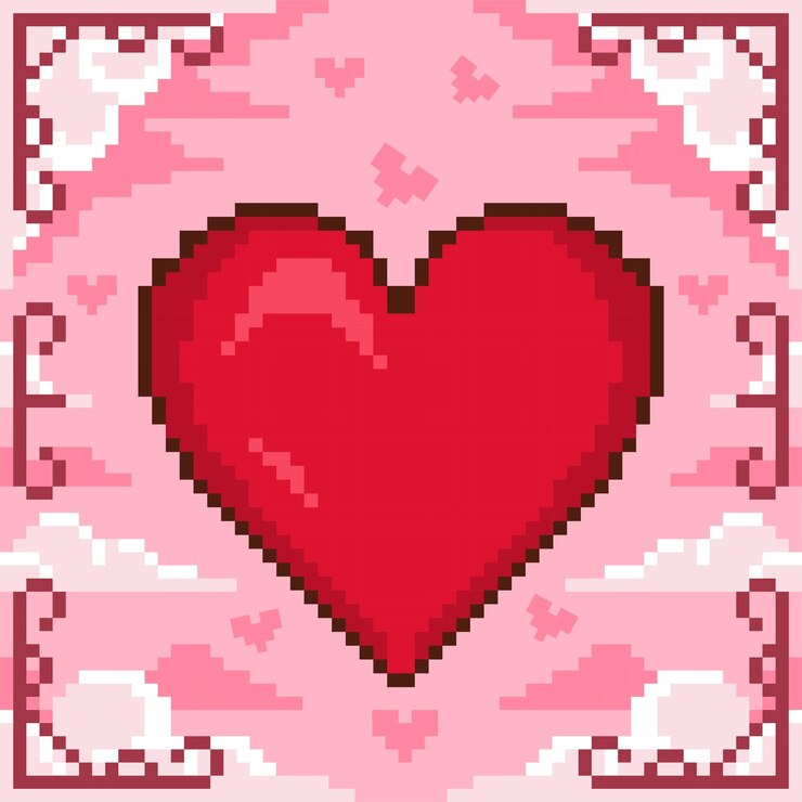 Vetor vector de arte de valentins de pixel