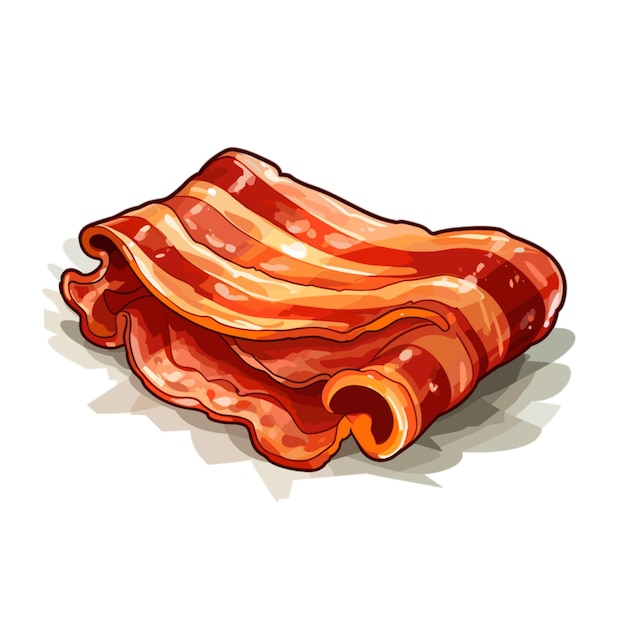 Vetor vector de bacon em fundo branco