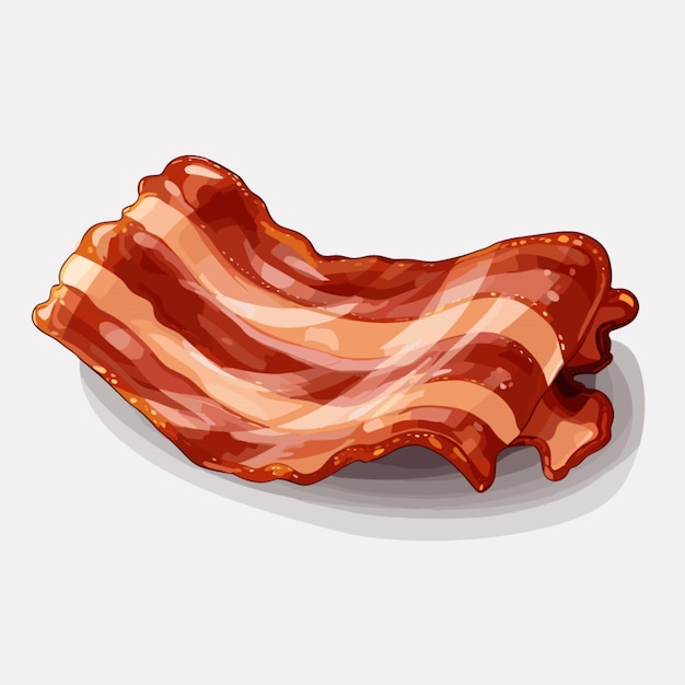 Vetor vector de bacon em fundo branco