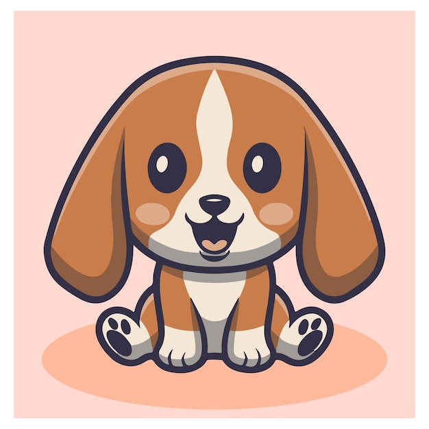 Vector de beagle de desenho animado