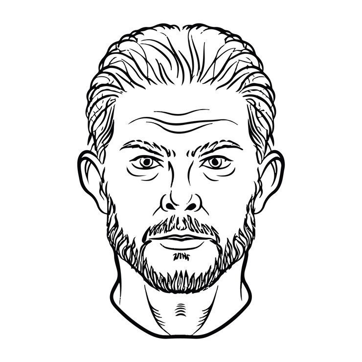 Vetor vector de cabeça de homem.