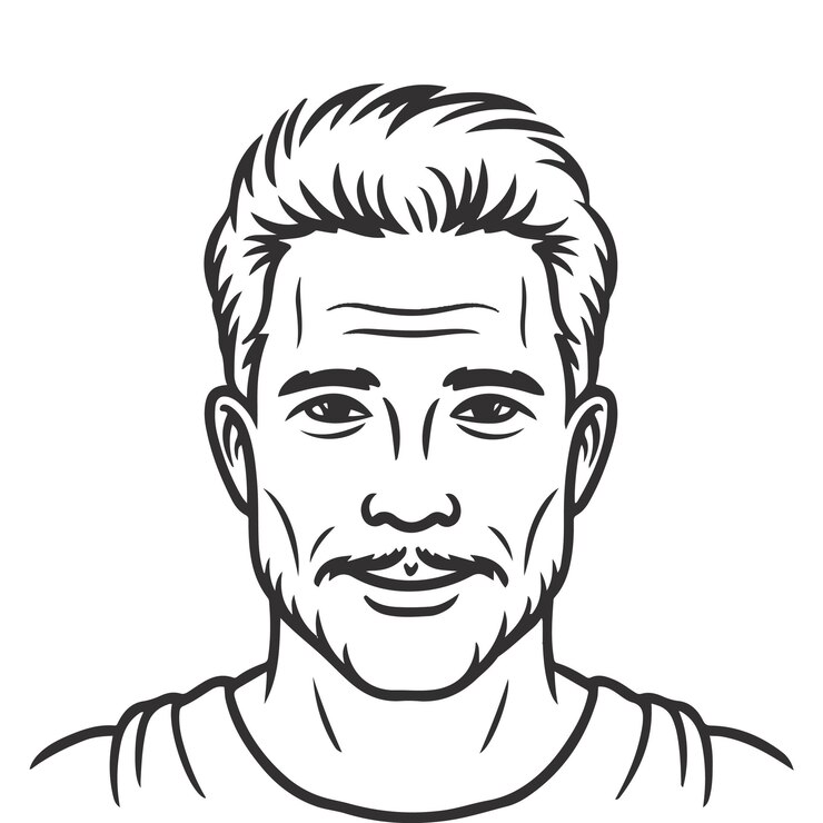 Vetor vector de cabeça de homem.