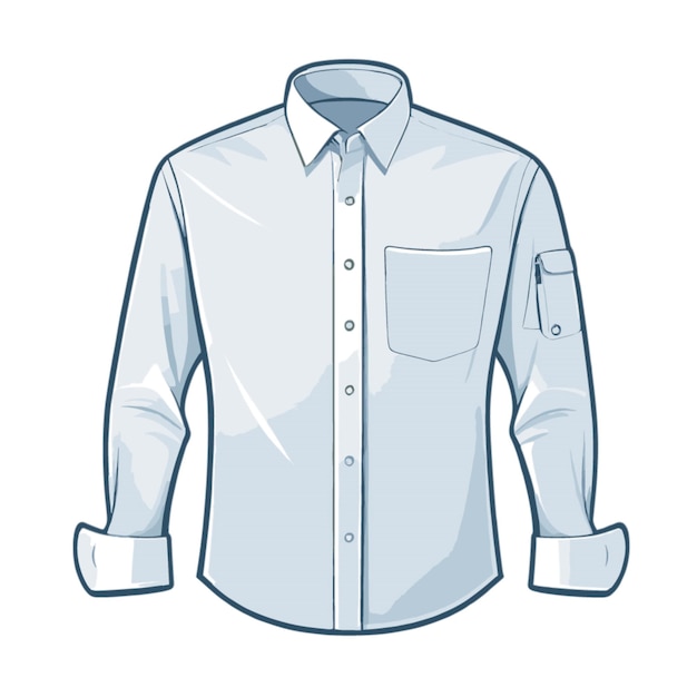 Vetor vector de camisa em fundo branco