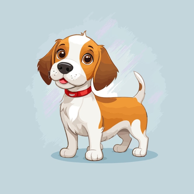 Vetor vector de cão em fundo branco