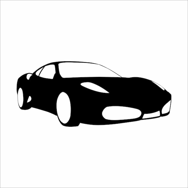 Vetor vector de carro preto e branco