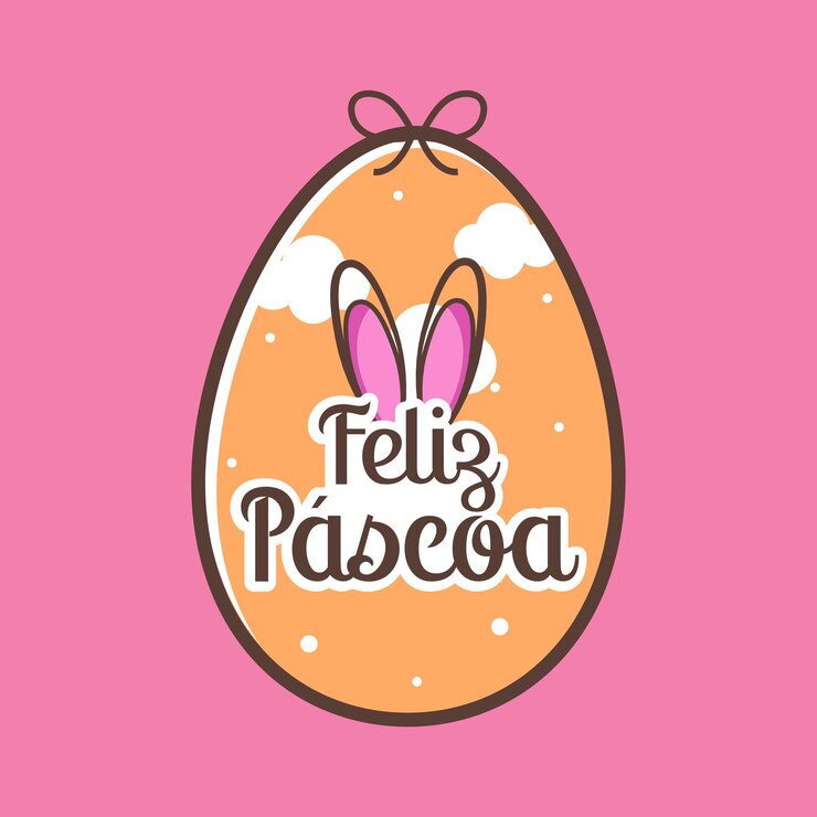 Vetor vector de cartas do coelho de páscoa