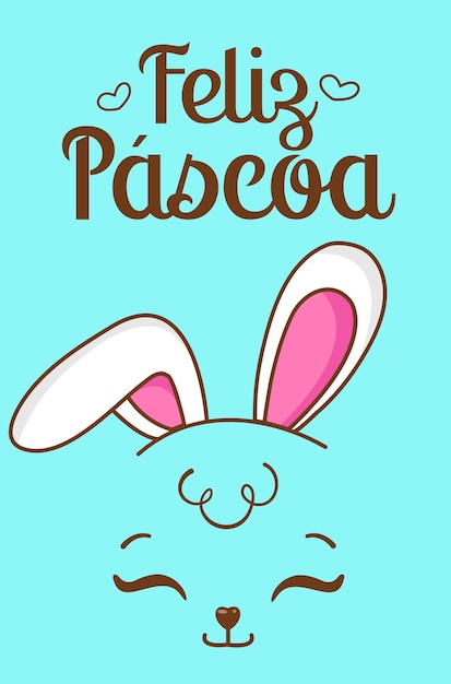 Vector de cartas do coelho de Páscoa
