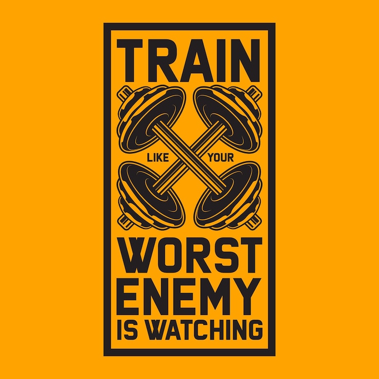 Vetor vector de cartaz de tipografia motivacional de fitness de ginásio 4